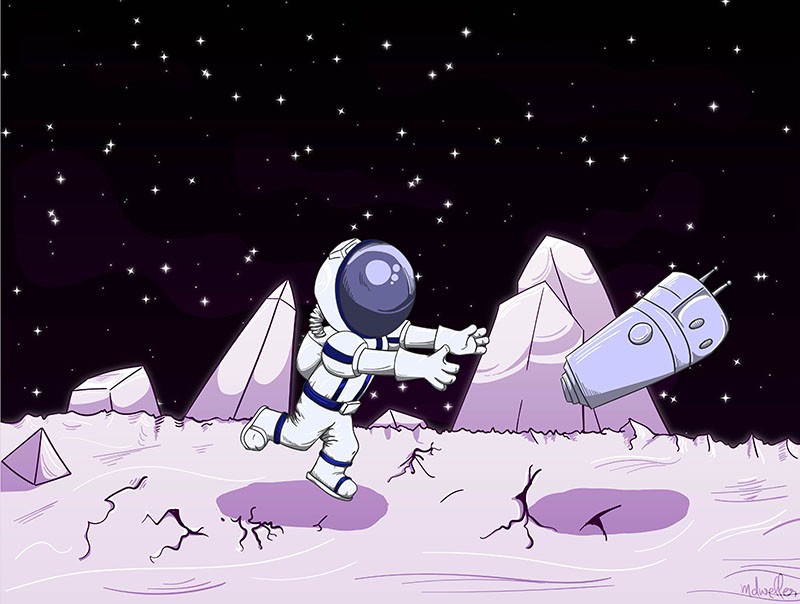 Running after robot