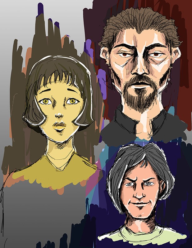 concept art character ideas sketch.